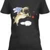 Cupid Pug Dog Funny Valentines Day Women's T-Shirt|NL
