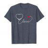 Heart Beats Nurse Valentines Day T-Shirt|NL