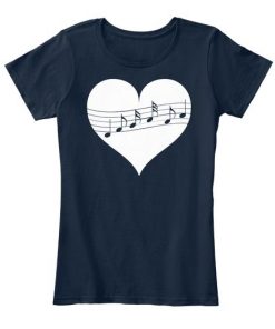 Music Heart Design Cute Valentine Women's T-Shirt|NL