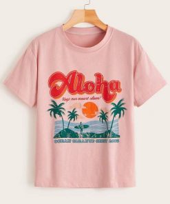 Shein Letter & Tropical T-shirt NL
