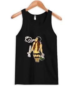 Girl smoking Tank top NL