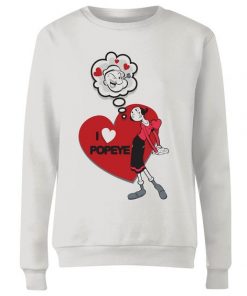 I Love Popeye Women's Sweatshirt| NL