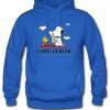 I Love To Read Snoopy Hoodie RF
