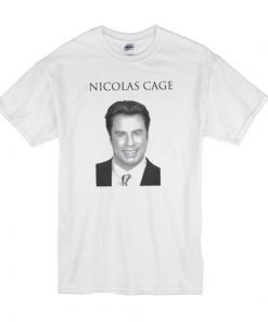 John Travolta Parody Nicolas Cage t shirt RF