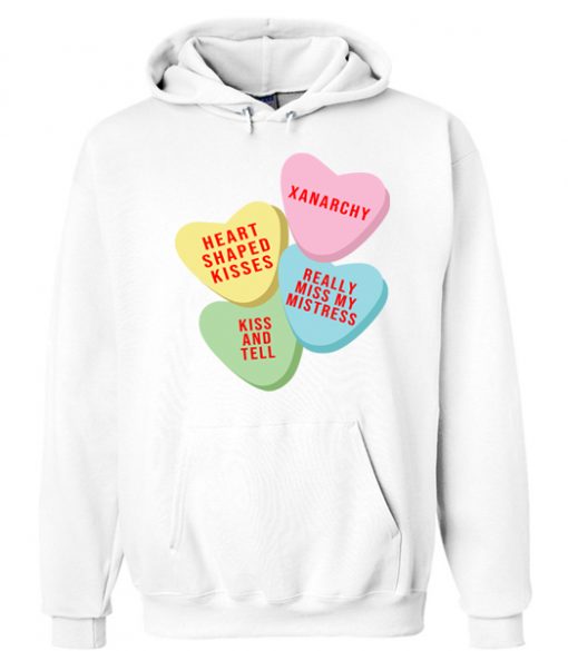 Xanarchy candy Heart Pink Hoodie RF