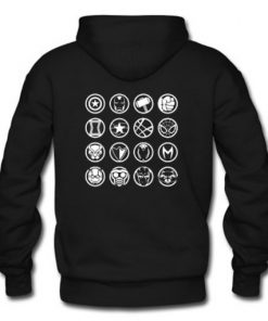 Avengers Heroes Icon Back Hoodie KM