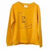 Smoking Girl Yellow Sweatshirt