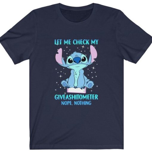 Nope Stitch Let Me Check My Giveashitometer Nope Nothing t shirt