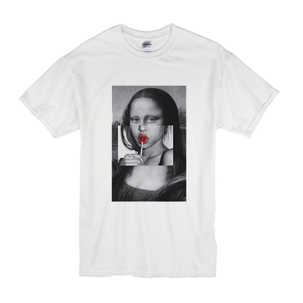 Lollipop Fun Kuso Mona Lisa t shirt teejabs teejabs