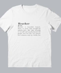 Heather Name Definition Meaning T-Shirt SD