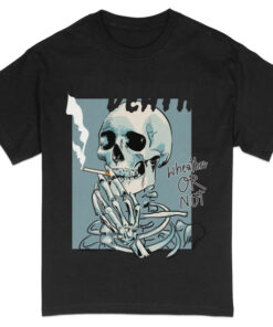 Skeleton Smoker Skull T-Shirt SD