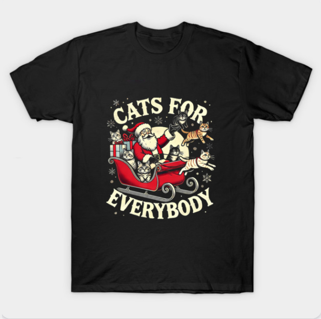 Christmas Cat Santa Cat Lover Christmas Cats For Everybody T-Shirt