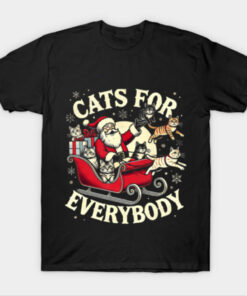 Christmas Cat Santa Cat Lover Christmas Cats For Everybody T-Shirt