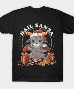 Hail Santa - Funny Cute Evil Christmas Baphomet T-Shirt