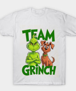 Team Grinch with Max Dog Christmas Funny Holiday T-Shirt